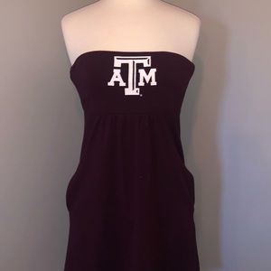 Texas A&M strapless Cotton Dress